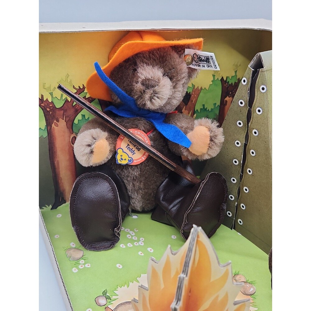 Steiff Nimrod Teddy Bear Camping Set 0210/22 Genuine Mohair KNOPF IM OHR - Picture 9 of 16